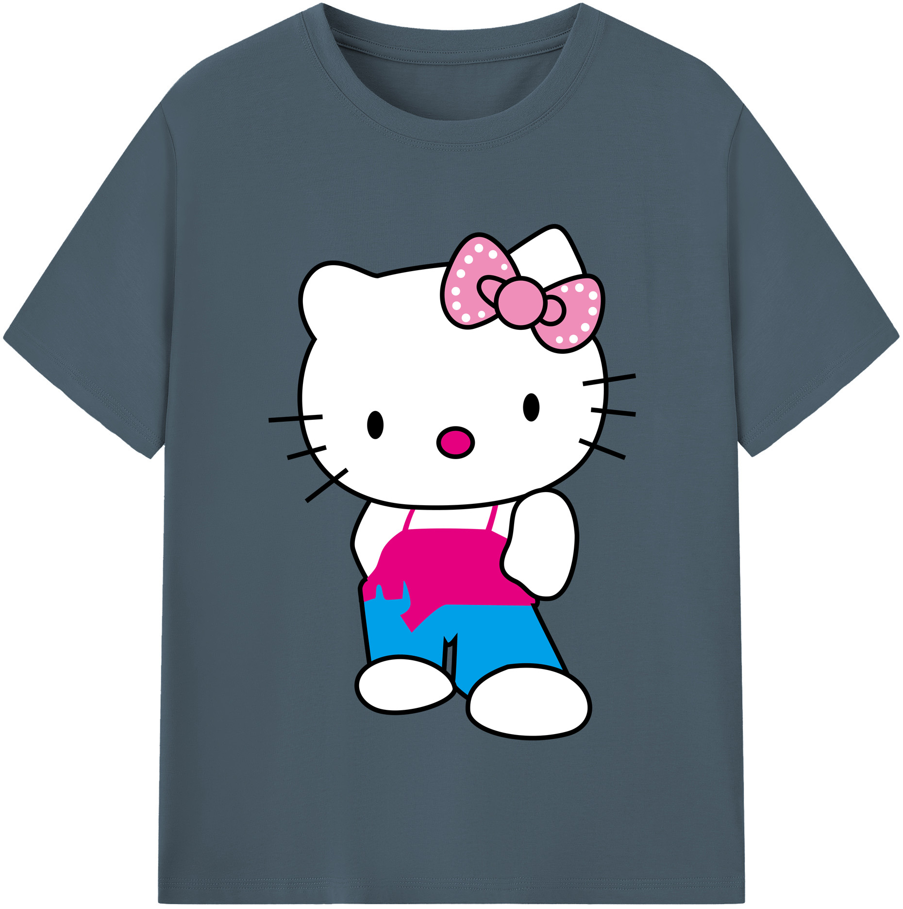 （画像用） Hello Kitty ハローキティ 綿100％半袖Tシャツ（フロントプリント）